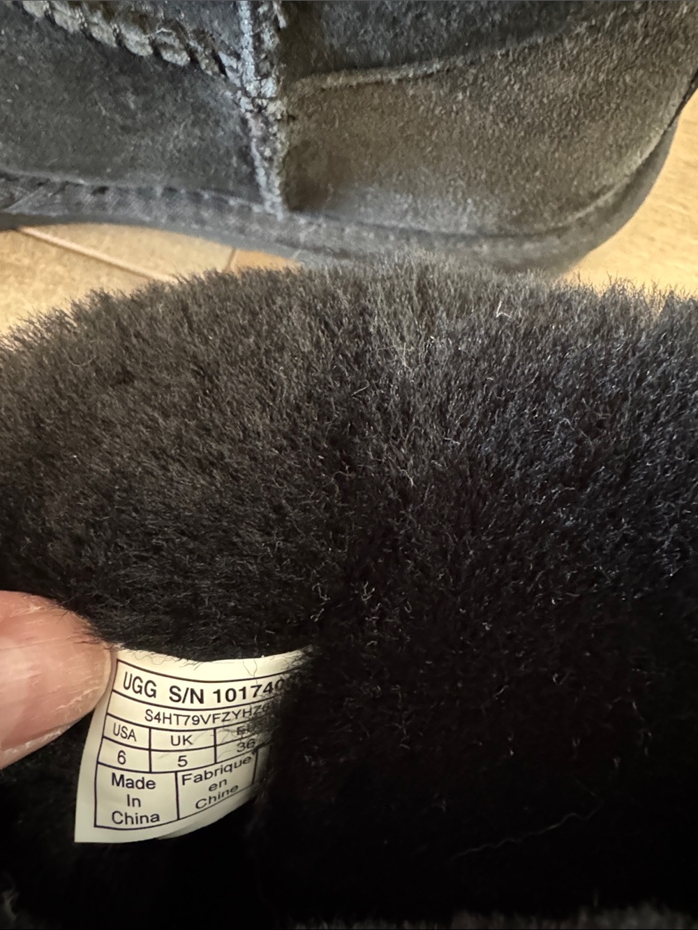Black UGG booties. Youth 6/Women 8 - Picture 5 of 6